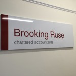 Brooking Ruse Chartered Accountants Indoor Signage
